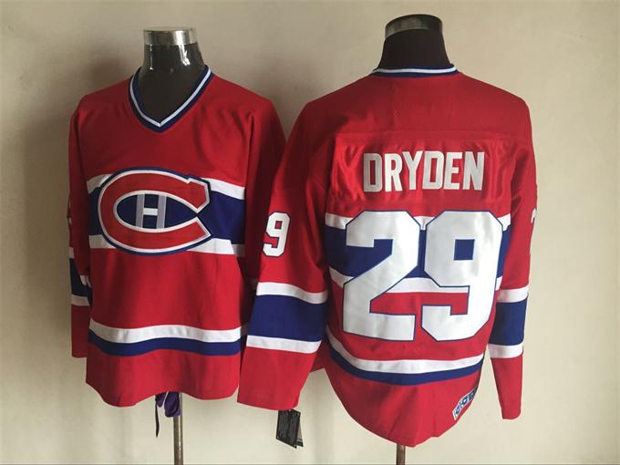 Men's Montreal Canadiens #29 Ken Dryden Red CCM Vintage Throwback Jersey Stitched