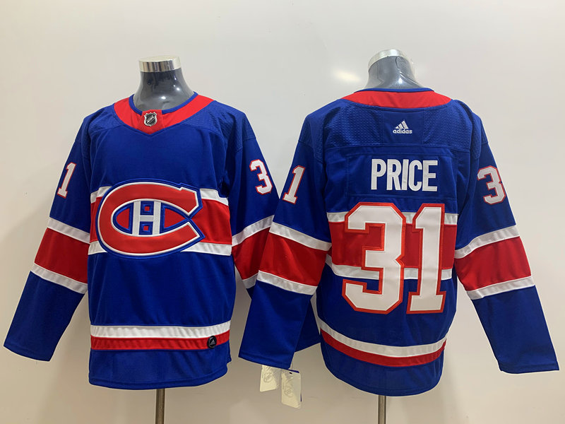 Men's Montreal Canadiens #31 Carey Price 2021 Season Reverse Retro Blue Jersey Stitched