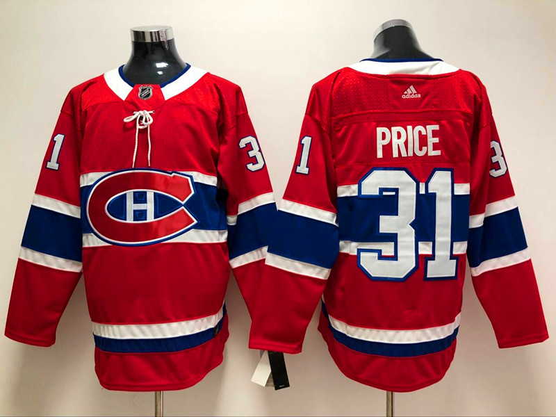 Men's Montreal Canadiens #31 Carey Price adidas Red Hockey Jersey Stitched