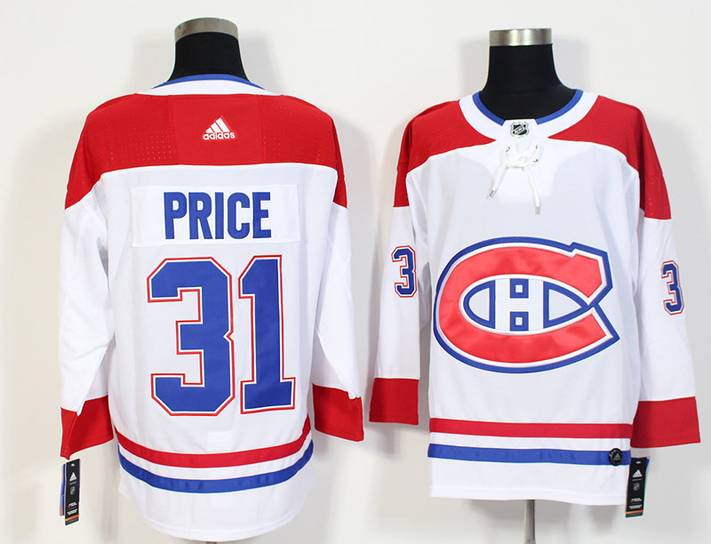 Men's Montreal Canadiens #31 Carey Price adidas White Hockey Jersey Stitched