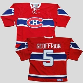 Men's Montreal Canadiens #5 Blake Geoffrion Red CCM Jersey Stitched