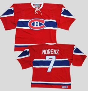 Men's Montreal Canadiens #7 Howie Morenz Red CCM Jersey Stitched