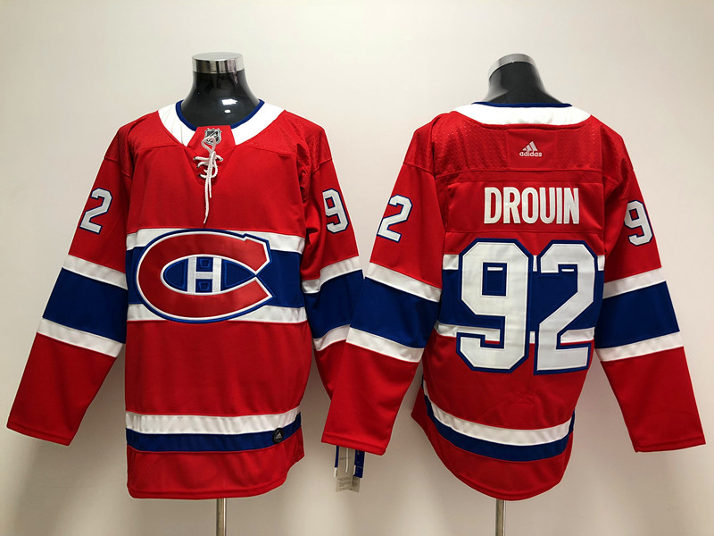 Men's Montreal Canadiens #92 Jonathan Drouin adidas Red Hockey Jersey Stitched