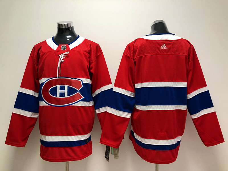 Men's Montreal Canadiens Blank adidas Red Hockey Team Jersey Stitched