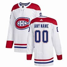 Men's Montreal Canadiens adidas White Away Custom Jersey Stitched