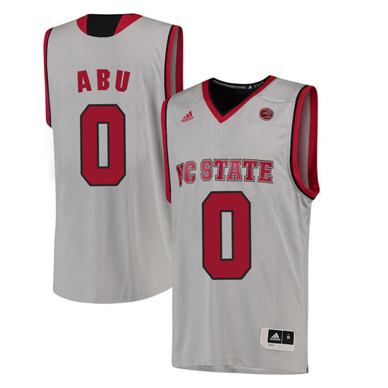 Men's NC State Wolfpack Abdul-Malik Abu 0 College Basketball Jersey - White