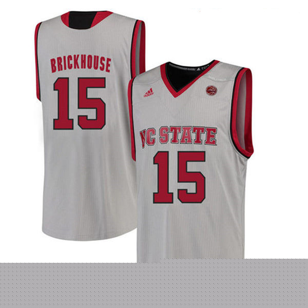 Men's NC State Wolfpack Chris Brickhouse 15 College Basketball Jersey - White