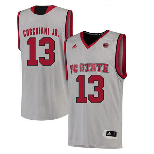 Men's NC State Wolfpack Chris Corchiani Jr. 13 College Basketball Jersey - White