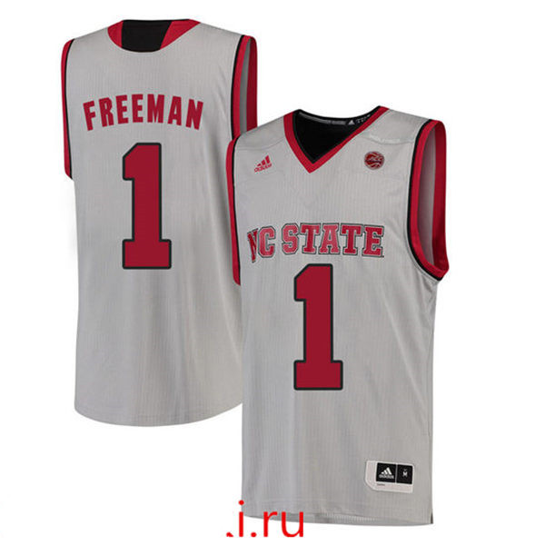 Men's NC State Wolfpack Lennard Freeman 1 College Basketball Jersey - White