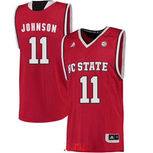 Men's NC State Wolfpack Markell Johnson 11 College Basketball Jersey - Red