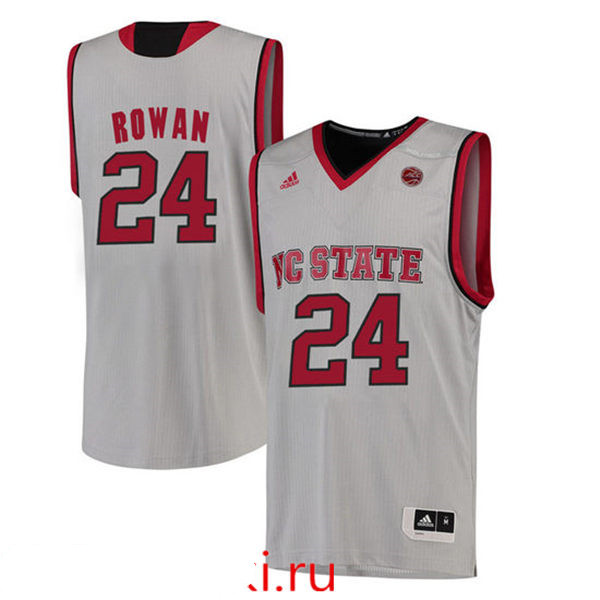 Men's NC State Wolfpack Maverick Rowan 24 College Basketball Jersey - White