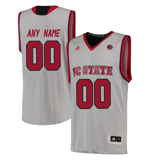Men's NC State Wolfpack White Customized College Basketball Authentic Jersey -Any Name Any Number
