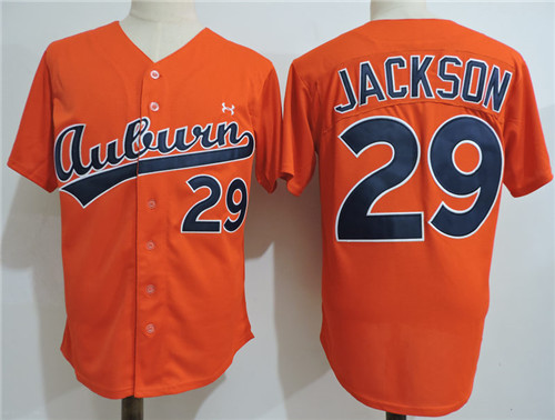 Men's NCAA Auburn Tigers #29 Bo Jackson Orange Under Armour College Baseball Jersey 