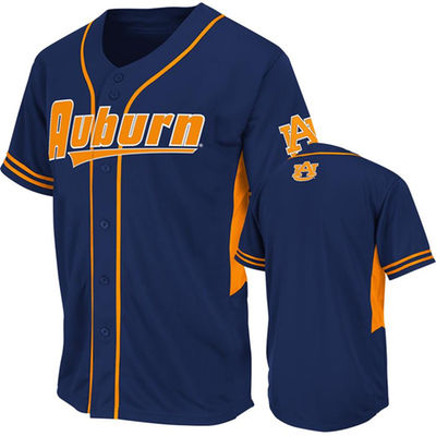 Men's NCAA Auburn Tigers Navy Blue Bullpen Baseball Jersey