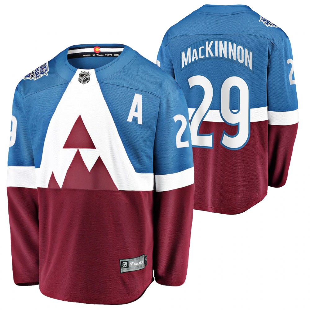 Men's NHL Avalanche #29 Nathan MacKinnon Blue 2020 Stadium Series Breakaway Player Fanatics Branded Jersey