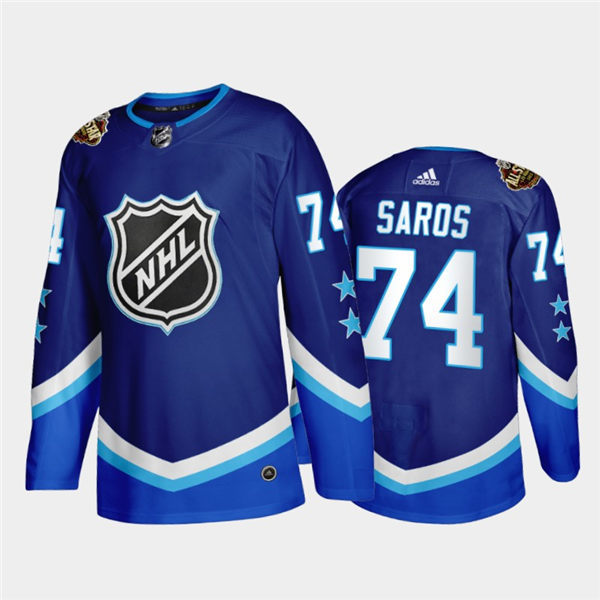Men's Nashville Predators #74 Juuse Saros Adidas Blue 2022 NHL All-Star Western Jersey Stitched