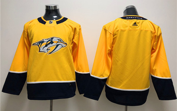 Men's Nashville Predators Blank adidas Gold Authentic Jersey Stitched