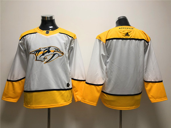 Men's Nashville Predators Blank adidas White Away Jersey Stitched