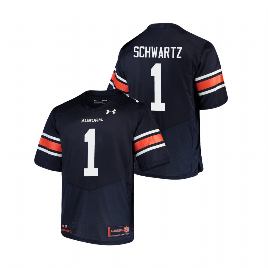 Men's Navy Auburn Tigers Anthony Schwartz Replica Football Jersey