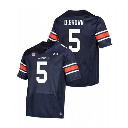 Men's Navy Auburn Tigers Derrick Brown Premier Football Jersey