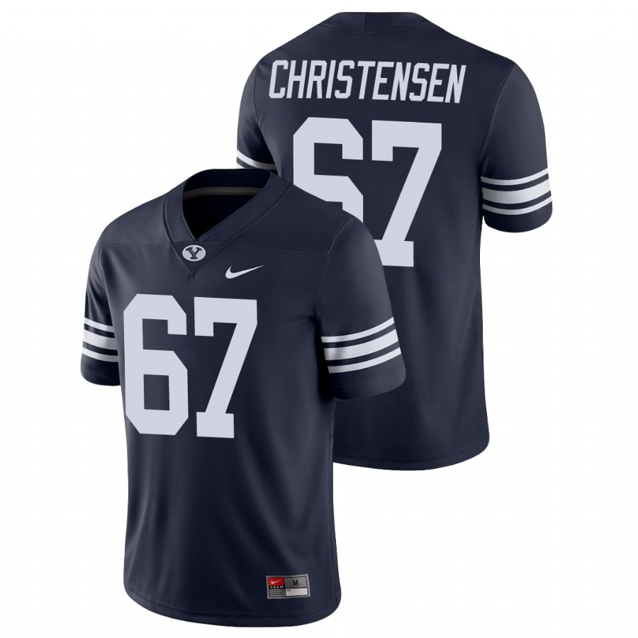 Men's Navy BYU Cougars Brady Christensen Game College Football Jersey