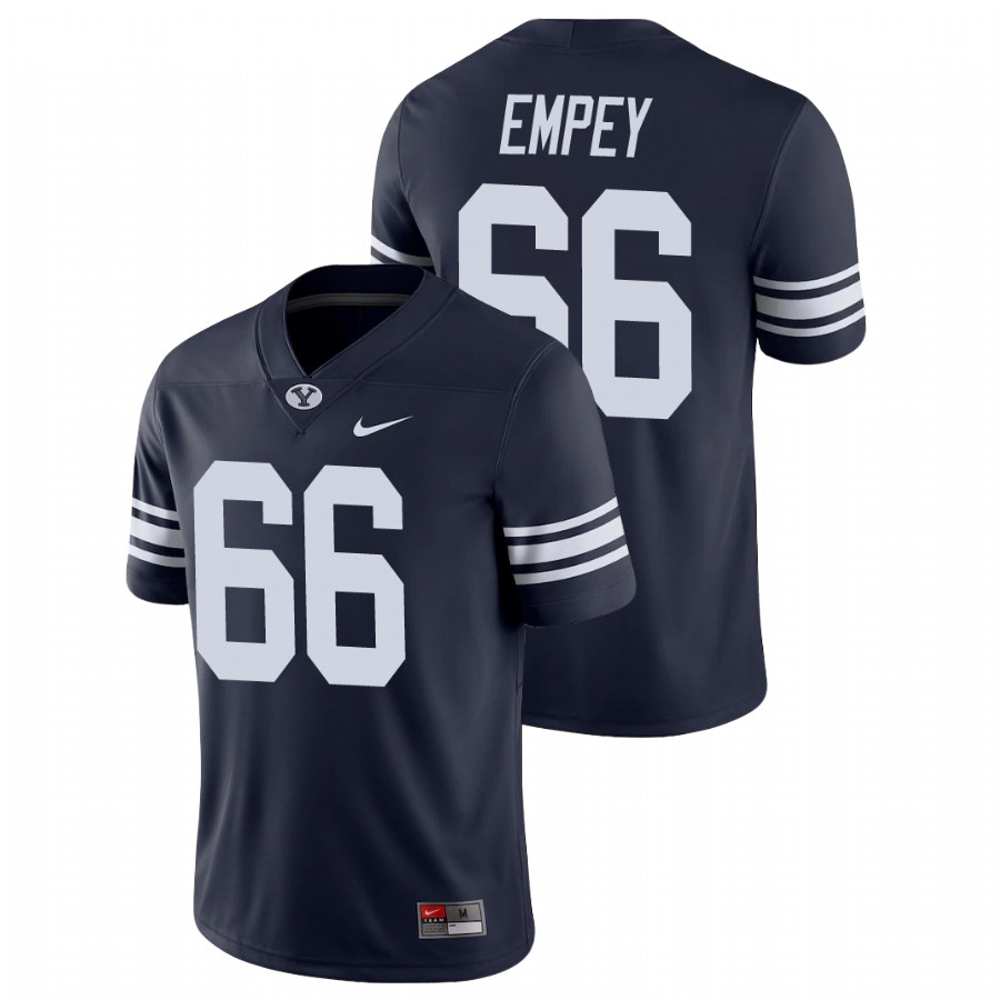 Men's Navy BYU Cougars James Empey Game College Football Jersey
