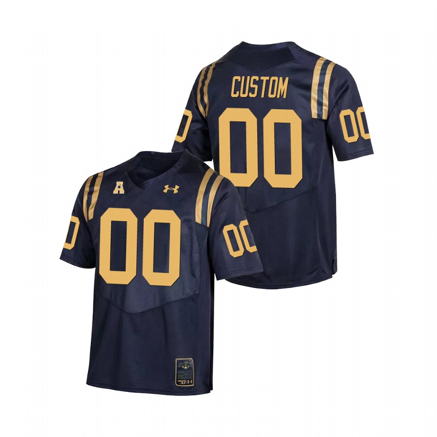 Men's Navy Navy Midshipmen Custom College Football Replica Jersey