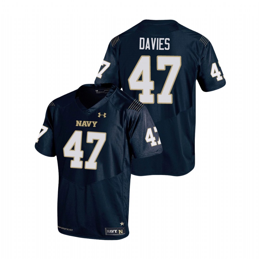 Men's Navy Navy Midshipmen Daniel Davies Replica College Football Jersey