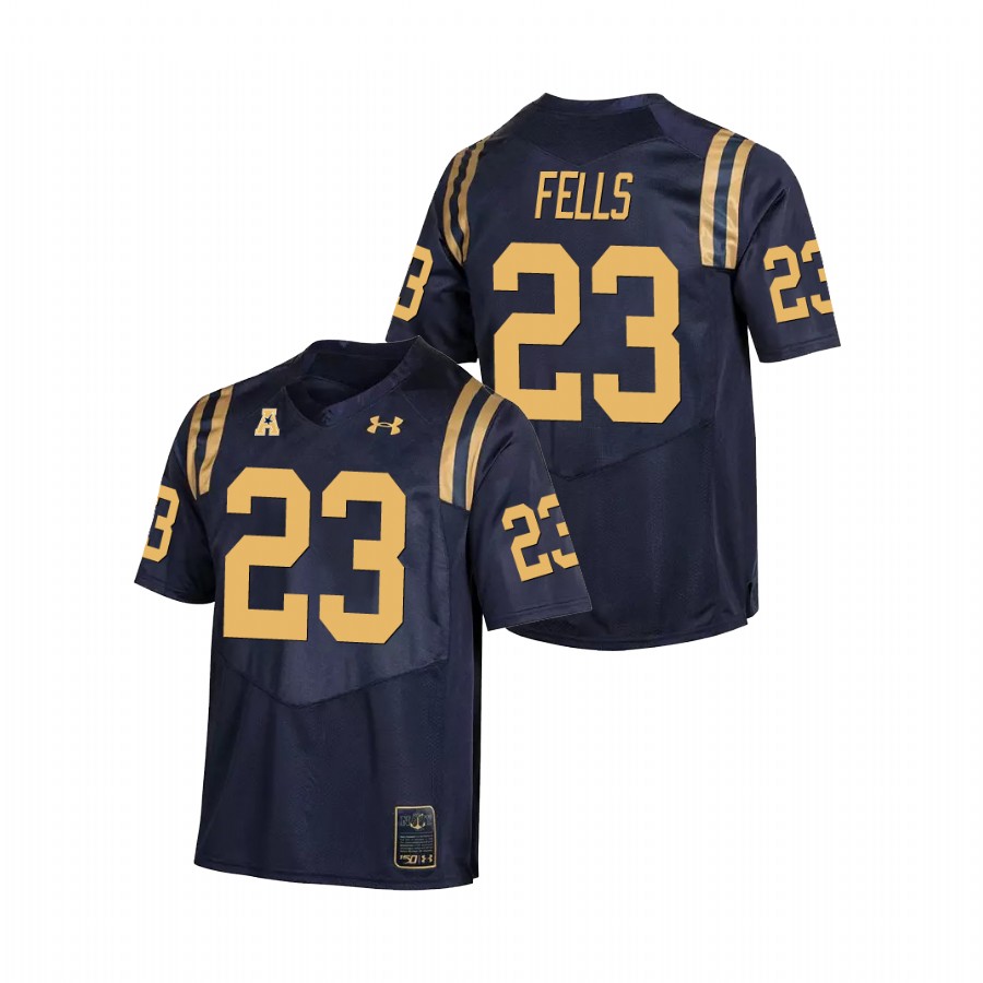 Men's Navy Navy Midshipmen Myles Fells College Football Replica Jersey
