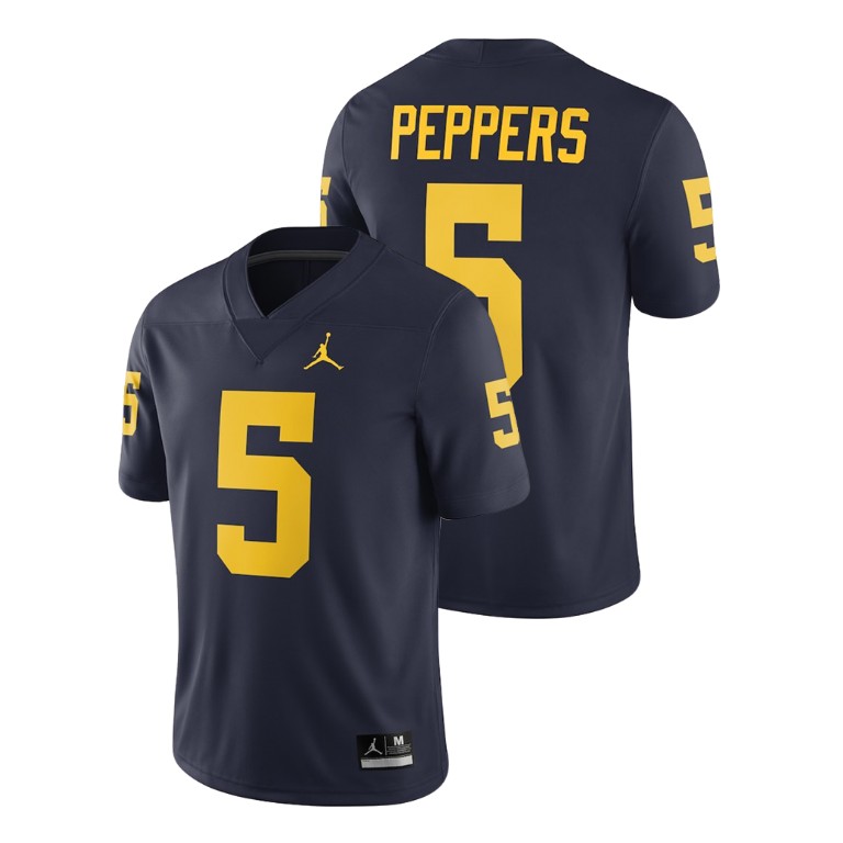Men's Navy Nike Jabrill Peppers Alumni Football Game Michigan Wolverines Player Jersey