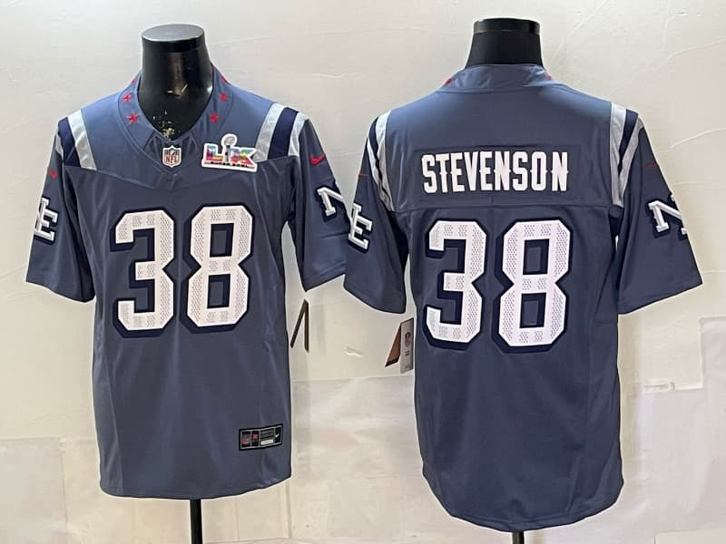 Men's New England Patriots   Jersey - All Stitched Rhamondre Stevenson  #38