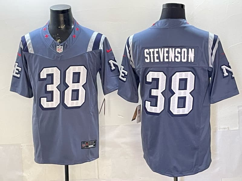 Men's New England Patriots   Jersey - All Stitched Rhamondre Stevenson #38