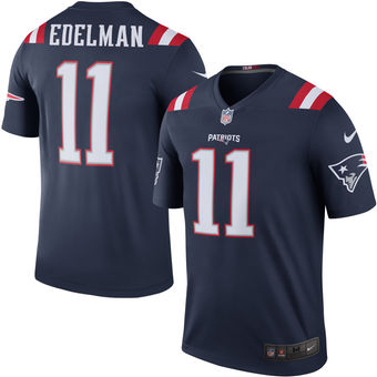 Men's New England Patriots #11 Julian Edelman Nike Navy Color Rush Legend Jersey