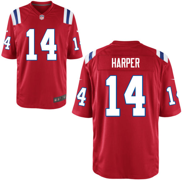 Men's New England Patriots #14 Chris Harper Alternate Red NFL Nike Elite Jersey
