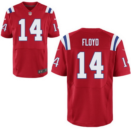 Men's New England Patriots #14 Michael Floyd Red Alternate Stitched NFL Nike Elite Jersey