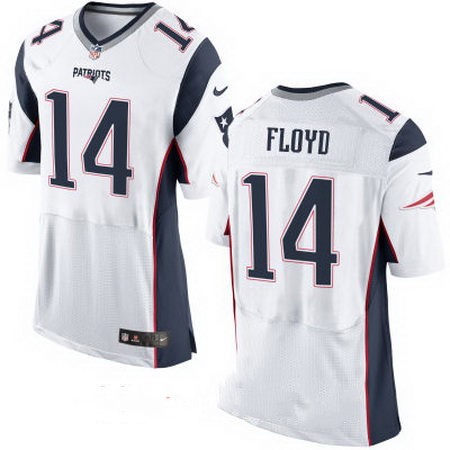 Men's New England Patriots #14 Michael Floyd White Road Stitched NFL Nike Elite Jersey