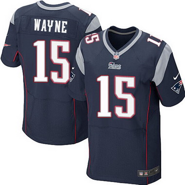 Men's New England Patriots #15 Reggie Wayne Navy Blue Team Color NFL Nike Elite Jersey
