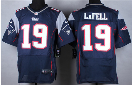Men's New England Patriots #19 Brandon LaFell Blue Nike Elite Jersey