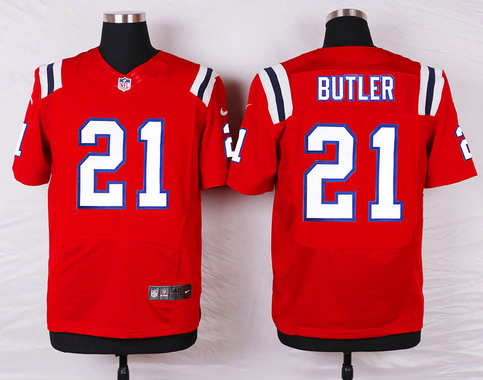 Men's New England Patriots #21 Malcolm Butler Red Alternate NFL Nike Elite Jersey