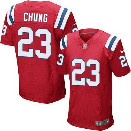 Men's New England Patriots #23 Patrick Chung Red Alternate Stitched NFL Nike Elite Jersey