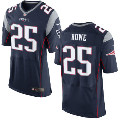 Men's New England Patriots #25 Eric Rowe NEW Navy Blue Team Color Nike Elite Jersey