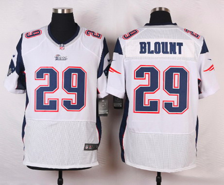 Men's New England Patriots #29 LeGarrette Blount White Nike Elite Jersey
