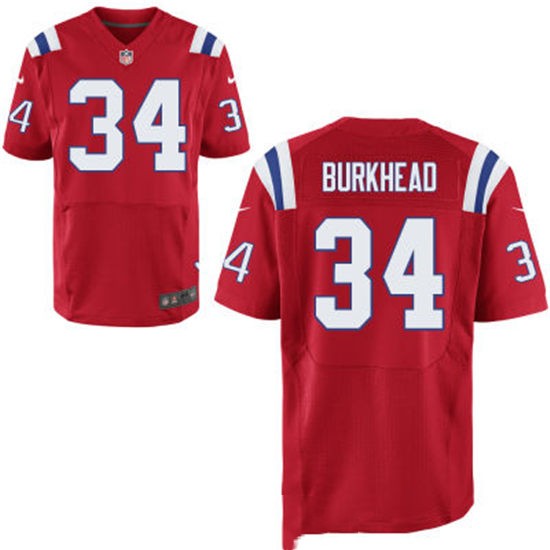 Men's New England Patriots #34 Rex Burkhead Alternate Red Elite Jersey
