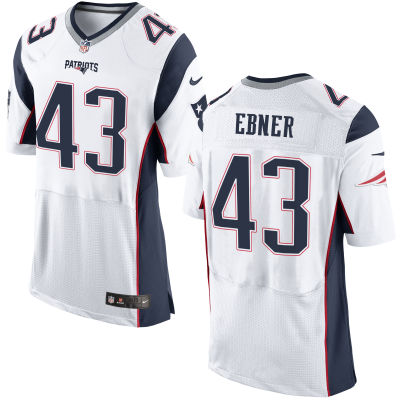 Men's New England Patriots #43 Nate Ebner Nike Elite White Away Jersey
