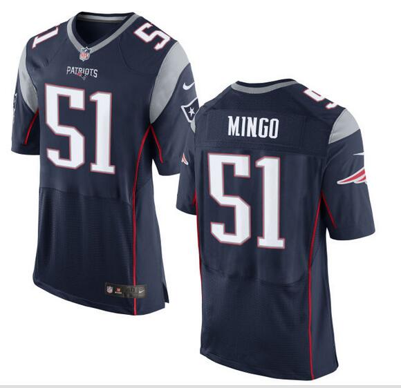 Men's New England Patriots #51 Barkevious Mingo NEW Navy Blue Team Color Nike Elite Jersey