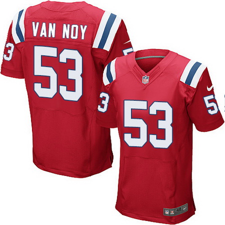 Men's New England Patriots #53 Kyle Van Noy Red Alternate Stitched NFL Nike Elite Jersey