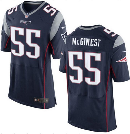 Men's New England Patriots #55 Willie McGinest Navy Blue Retired Player NFL Nike Elite Jersey