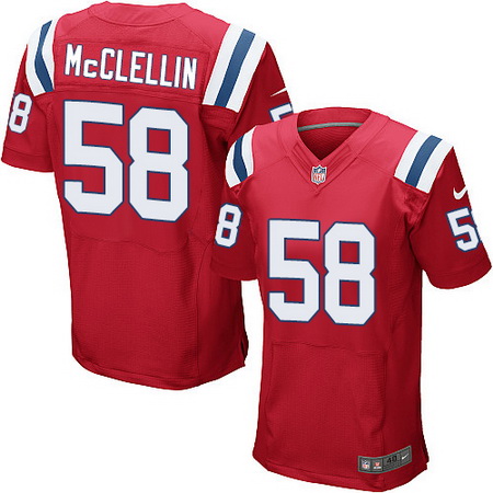 Men's New England Patriots #58 Shea McClellin Red Alternate Stitched NFL Nike Elite Jersey