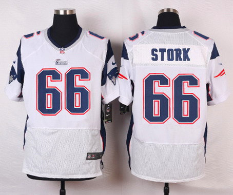 Men's New England Patriots #66 Bryan Stork White Road NFL Nike Elite Jersey