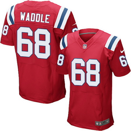 Men's New England Patriots #68 LaAdrian Waddle Red Alternate Stitched NFL Nike Elite Jersey